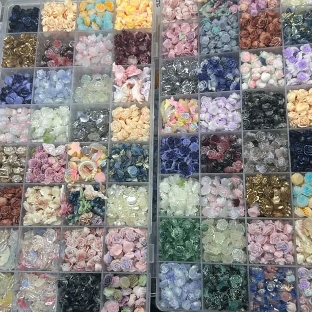 【美芽美甲】美甲雕花DIY材料包卡砖分装盒随机装色ins组合彩色
