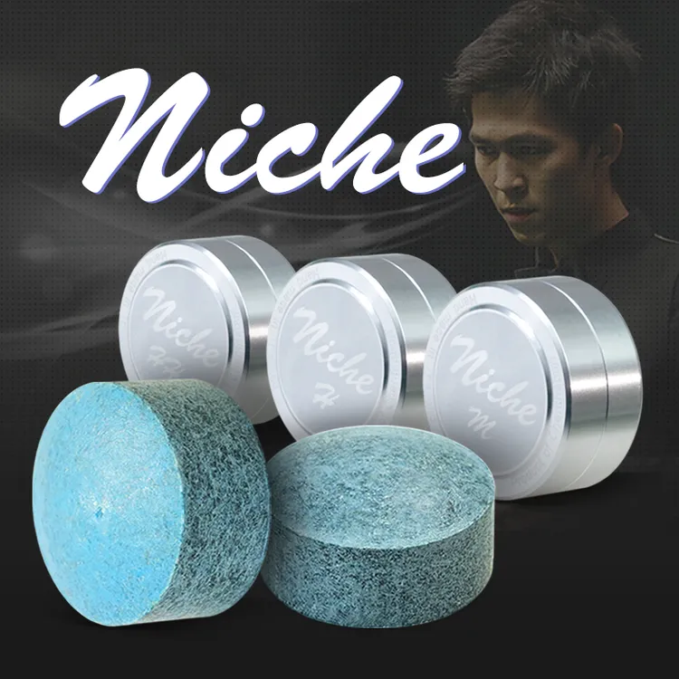 Niche皮头小头杆台球杆斯诺克中式黑八职业杆头通用皮头用品配件