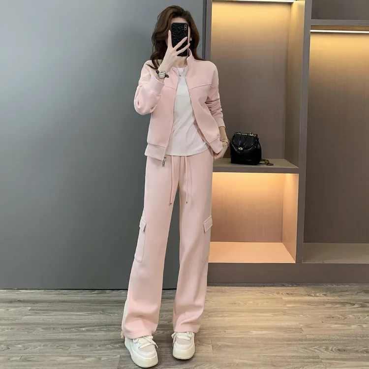 网红炸街休闲运动套装女春秋冬减龄穿搭一整套高级时尚洋气两件套