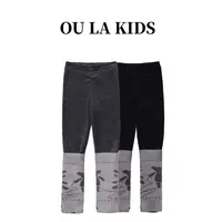 2025冬季新品女童韩版小猫提花袜套加绒高弹童装打底裤OL25135