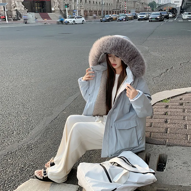 工装派克服女冬装2025年新款棉服学院风棉衣外套韩系宽松连帽棉袄