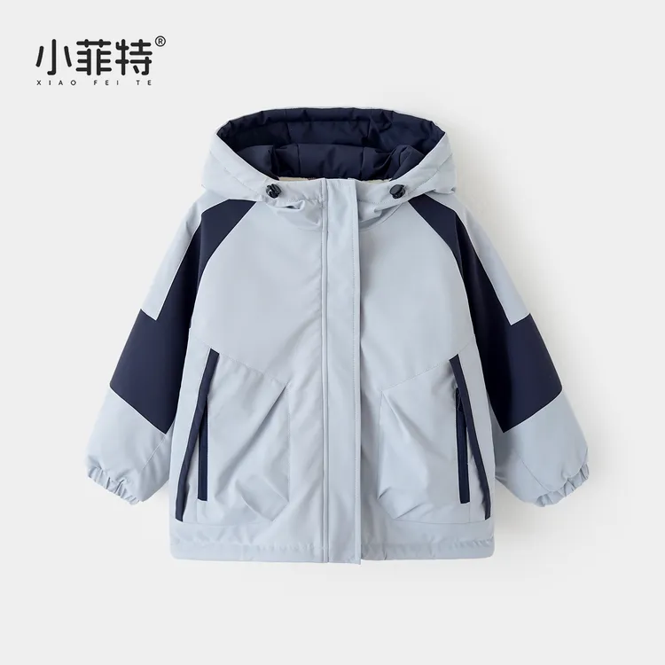 小菲特女童冬加厚连帽外套中大童休闲上衣儿童保暖衣服BGYD55589