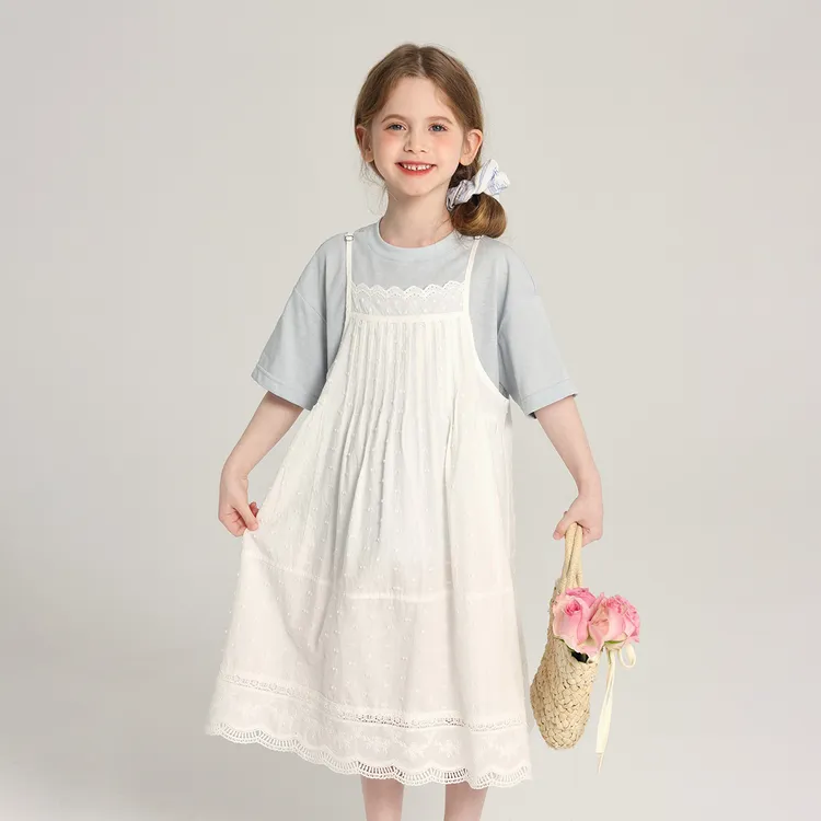森系白月光女童吊带裙2025春夏季新款儿童纯棉吊带连衣裙洋气时尚