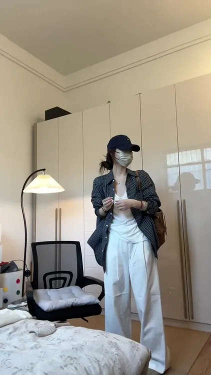 早秋时尚新款纯欲慵懒风女装气质高级感内搭显瘦衬衫休闲百搭裤子