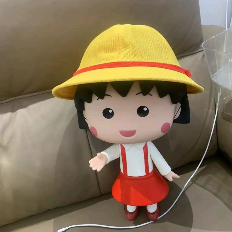 樱桃小丸子帽子红色蝴蝶结小黄帽二次元萌妹帽cos小丸子帽学院