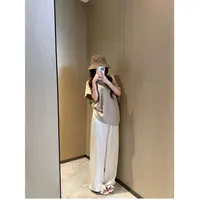 【希希定制】波光粼粼 鎏金感仿醋压褶抓皱气质高腰休闲直筒阔腿裤