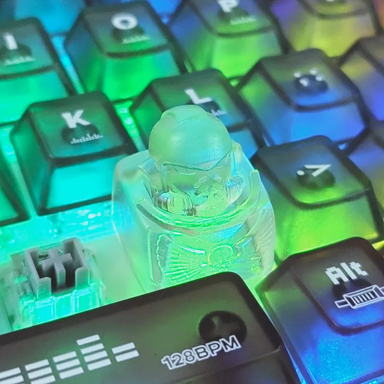 透明战锤40K星际战士阿斯塔特十字轴专用机械键盘透光立体键帽