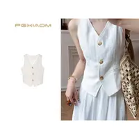 【PGXIAOM】润秀定制米白色马甲SY4041
