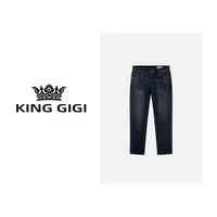 KING GIGI 吉吉国王｜初代款-深蓝｜弹力水洗小直筒男牛仔裤707511
