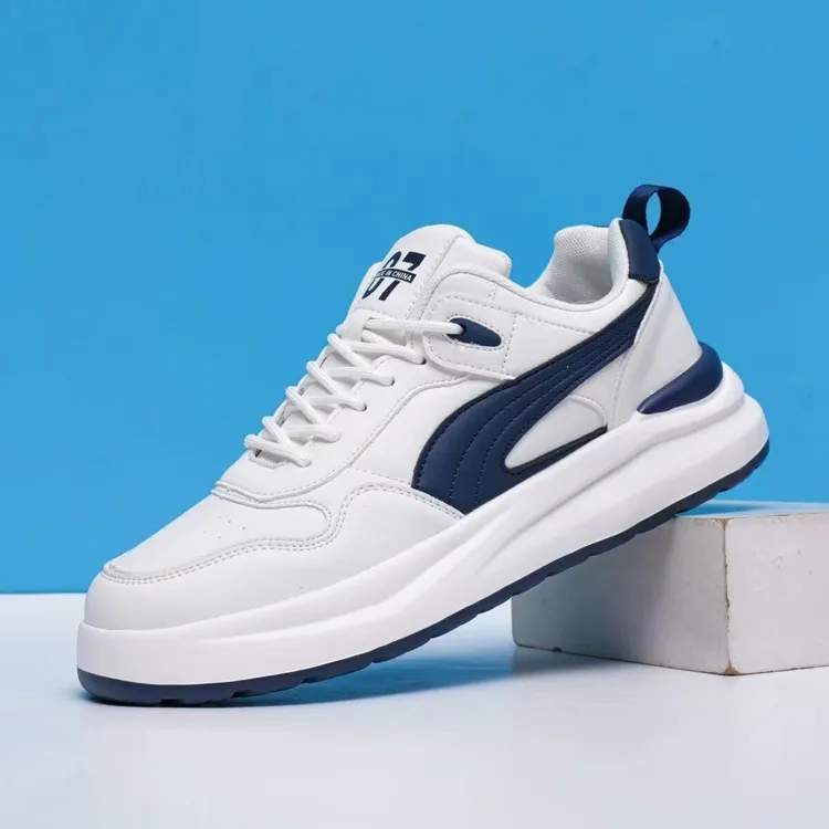 【秋冬热卖】加绒小白鞋男厚底男士时尚百搭潮鞋韩版简约休闲板鞋男商品图