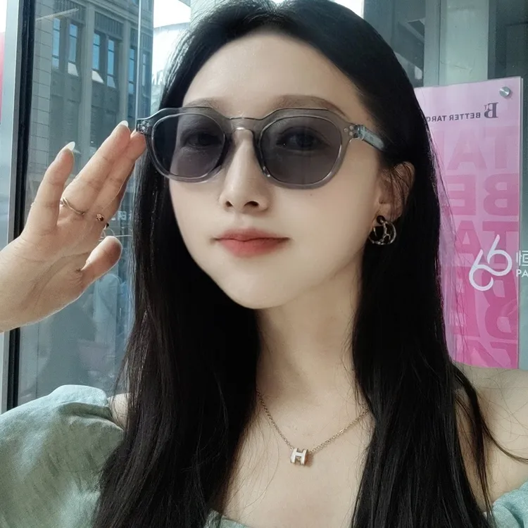 米钉方形小框太阳镜潮欧美复古网红墨镜女圆脸潮流遮阳防晒眼镜