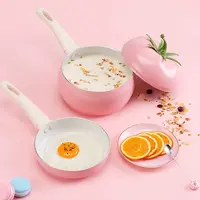创意西红柿奶锅 不粘韩式泡面锅 电磁炉通用铝制复底小奶锅