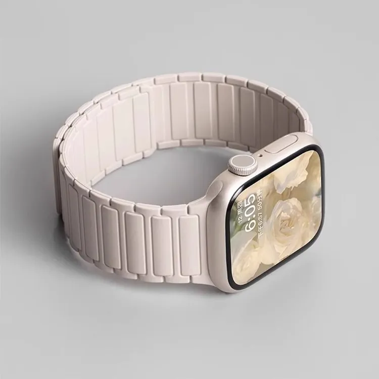 适用苹果手表表带s10/11表带硅胶applewatch9工字磁吸8iwatch表带