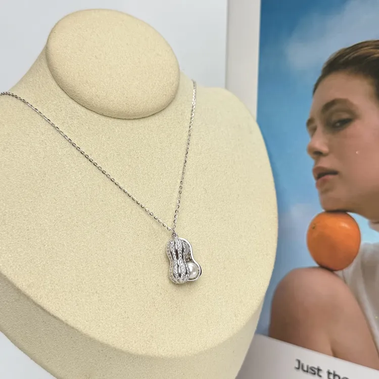 坠链均925银 【挺好的】好事花生项链坠链气质轻奢时尚手工吊坠精致