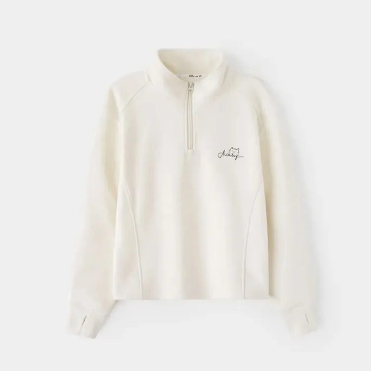 女童秋冬新款德绒卫衣休闲女宝宝半高领百搭时尚洋气休闲长袖上衣