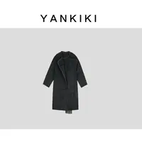 围巾灰大衣 YANKIKI 2025秋冬季款NEW