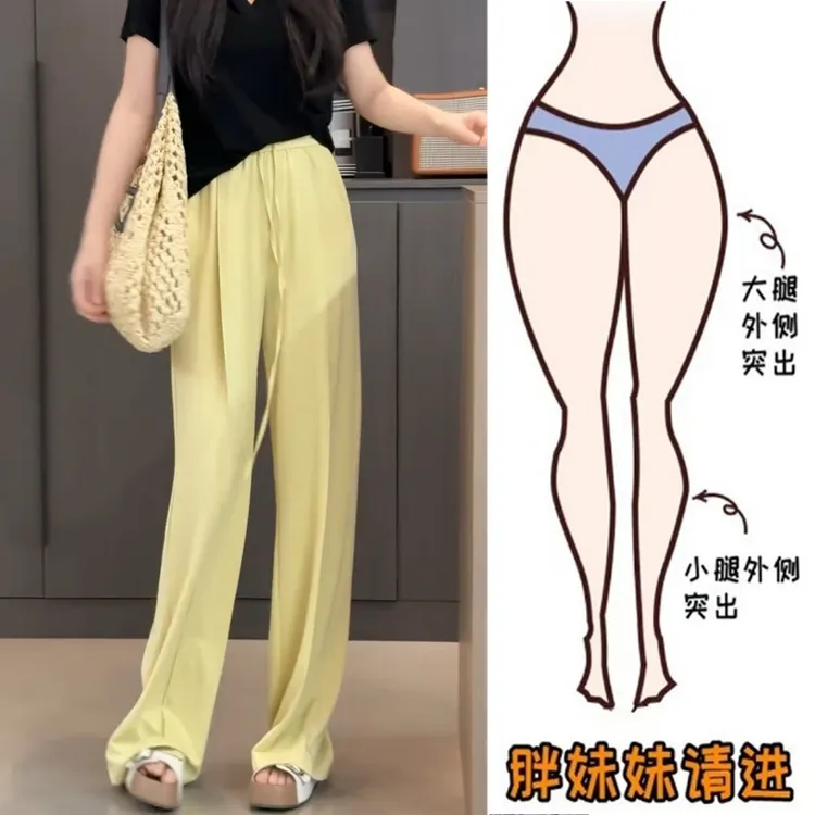 Aimeerosa/艾洛莎夏季薄款阔腿休闲裤女2025新款宽松KSDS20250512