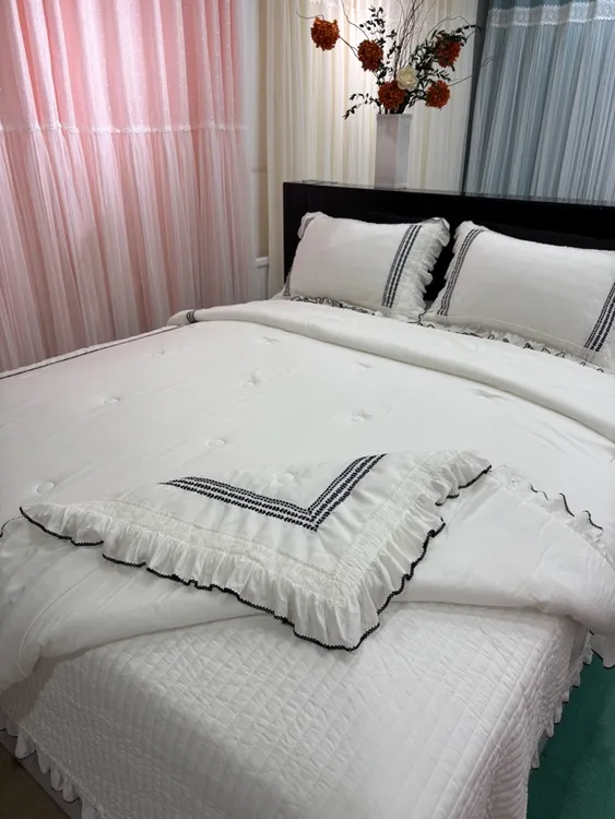 「凡一家纺」罗西尼莫代尔床盖款四件套被子花边