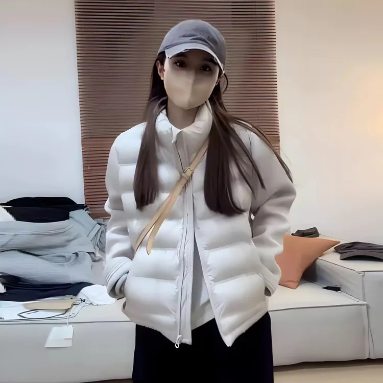 轻薄修身型短款立领棉服冬季隐形拉链棉袄保暖网红防风亲肤外套