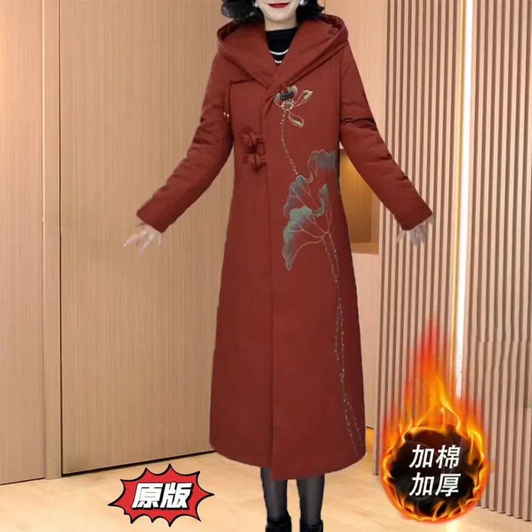 【棉服】冬季时尚高端中长款小个子修身显瘦加棉加厚棉衣棉服外套