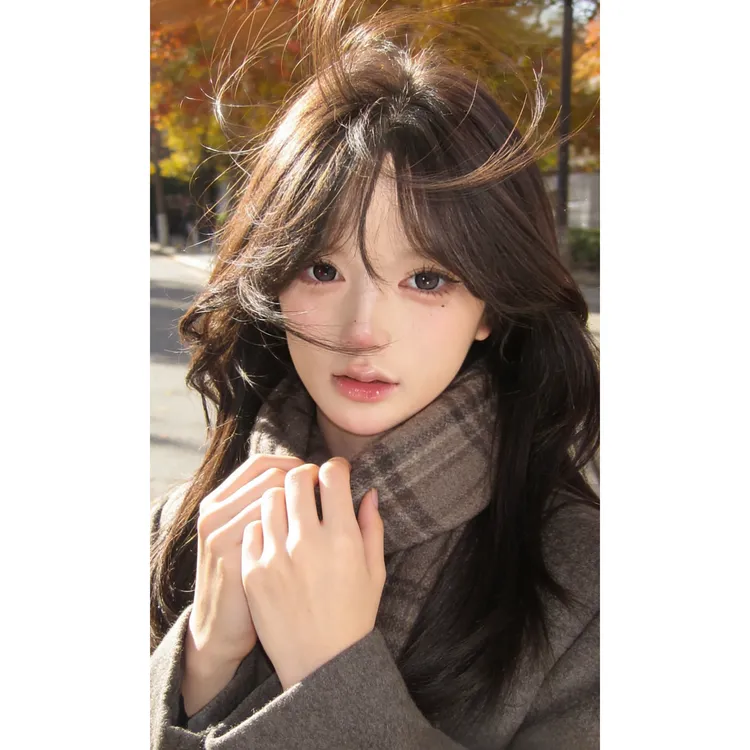 新工艺花瓣前额蕾丝白水黑茶色高层次微卷发全头套假发女神PBS189