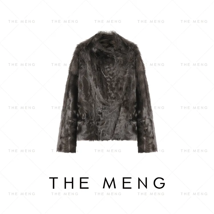 THE MENG【维多利亚】小湖羊皮毛一体皮草外套#M253A1095