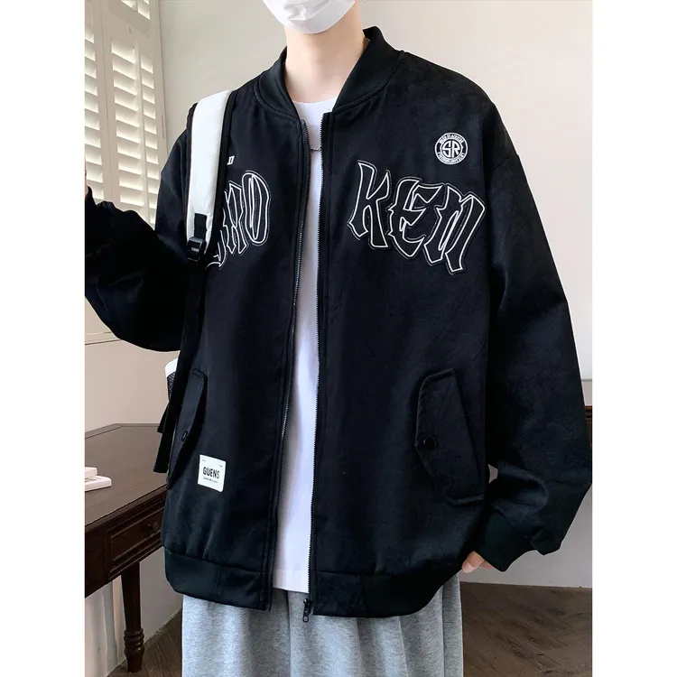 春秋季青少年棒球服外套男高中初中学生潮流帅气大童男装夹克上衣