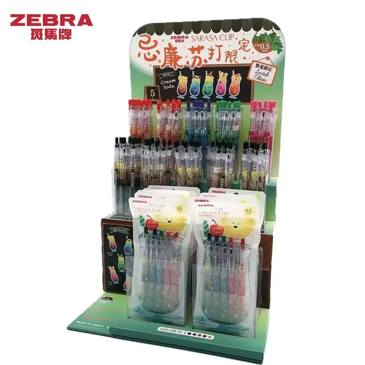 日本ZEBRA斑马JJ15忌廉苏打限定款0.5mm透明杆彩色按动中性笔