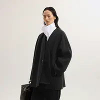 【商场同款】LESS2025年冬新款绵羊毛宽松直筒呢大衣2PB81517H