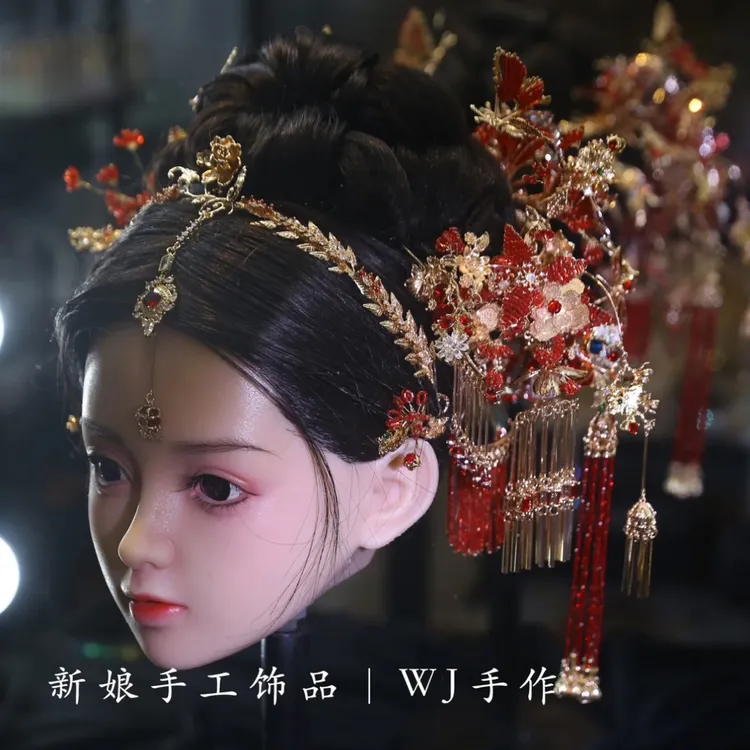 小鱼海棠同款婚礼头饰•高定中式新娘饰品