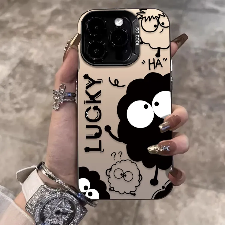 小煤球适用苹果16promax手机壳iPhone15硅胶14保护套17新款12卡通