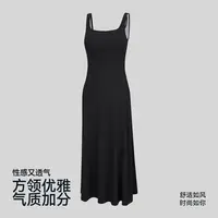 运动连衣裙女款休闲裙子运动风中长款裙健身风夏季收腰长裙8567