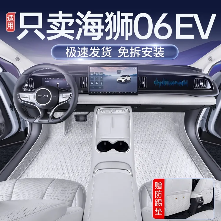 专用海狮06ev必备用品海狮06ev脚垫全包围06dmi汽车改装用品大全
