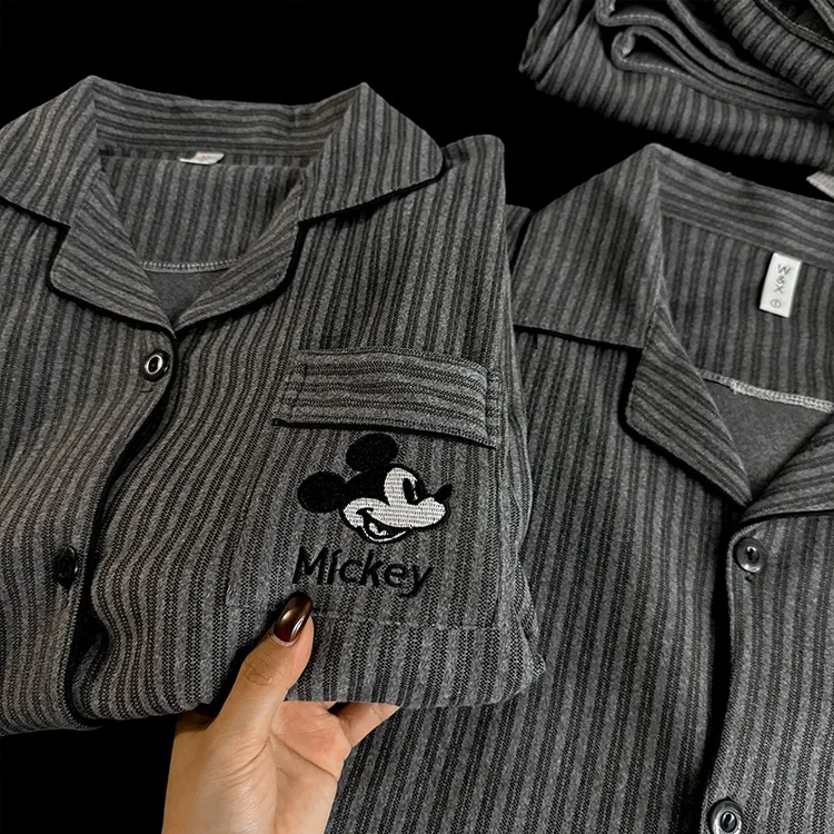 美拉德米奇情侣秋冬季睡衣女2025新款保暖德绒卡通男士家居服套装