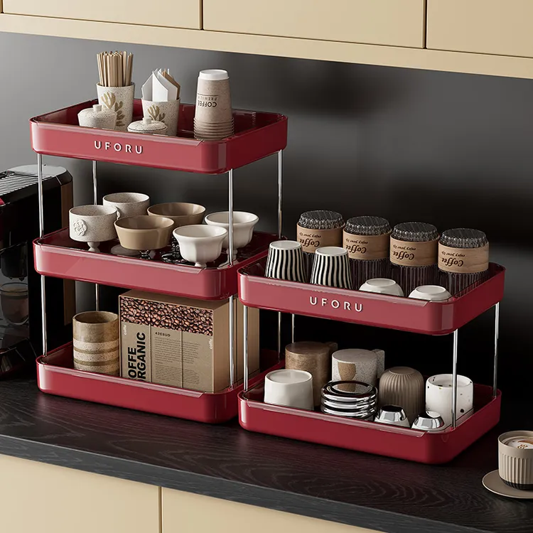 橱明星家用多功能杯架杯子收纳置物架桌面高级感多层收纳茶杯架