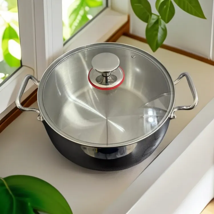 y【外贸高货】24CM加厚大肚锅304不锈钢汤锅煮面煲汤大容量苹果锅