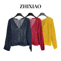 【ZHIXIAO】秋冬新款：V领针织毛衣825