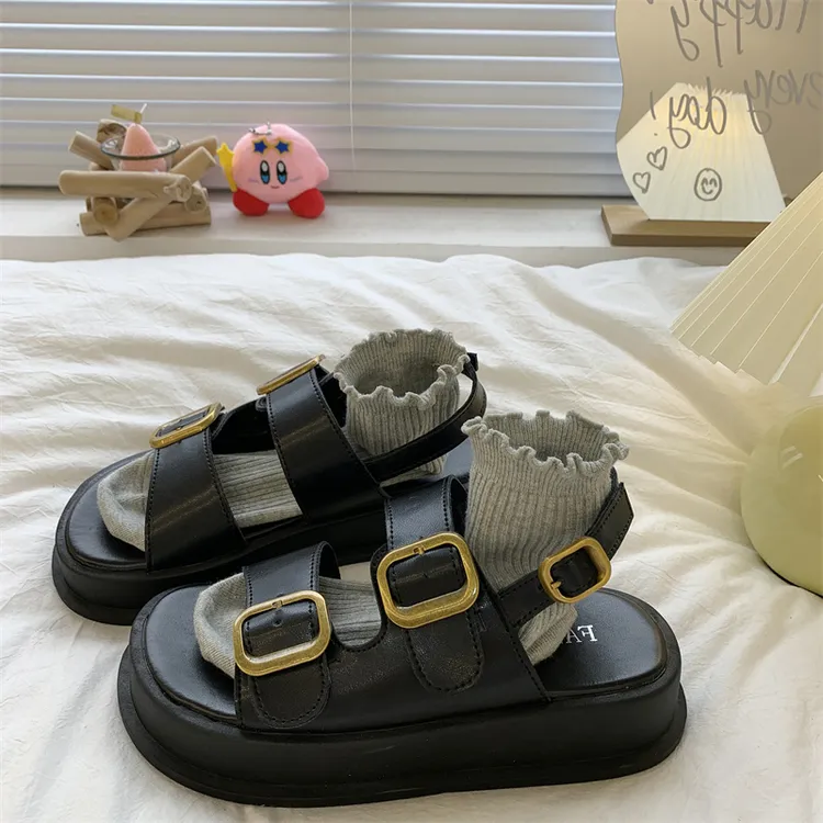 罗马凉鞋女款夏季2025年新款百搭网红爆款仙女风配裙子厚底松糕鞋