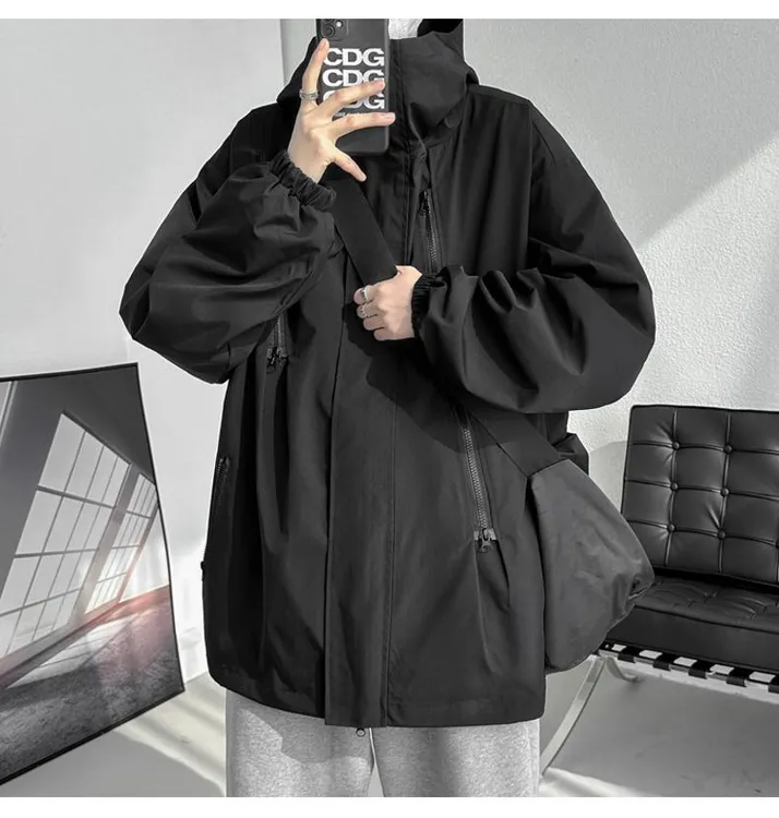 高级冲锋衣外套男女同款春秋冬季2025新款潮牌美式机能工装衣服