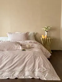 高奢床品刺绣四件套 香颂玫瑰