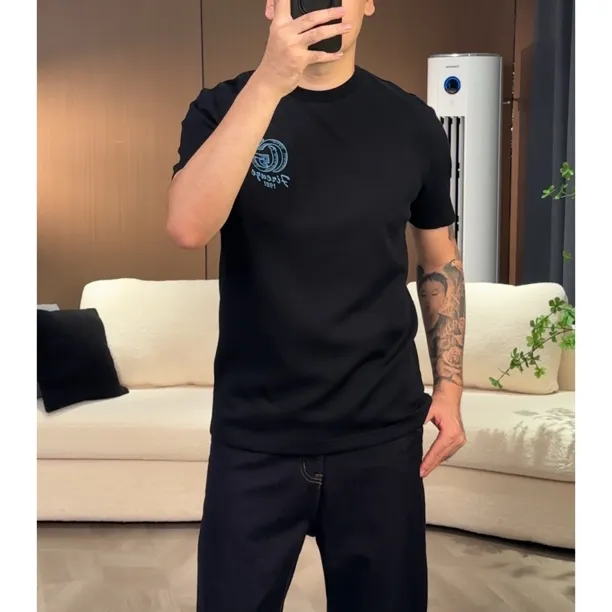 GY7612｜秋冬新品男士圆领时尚简约修身版厚半袖T恤