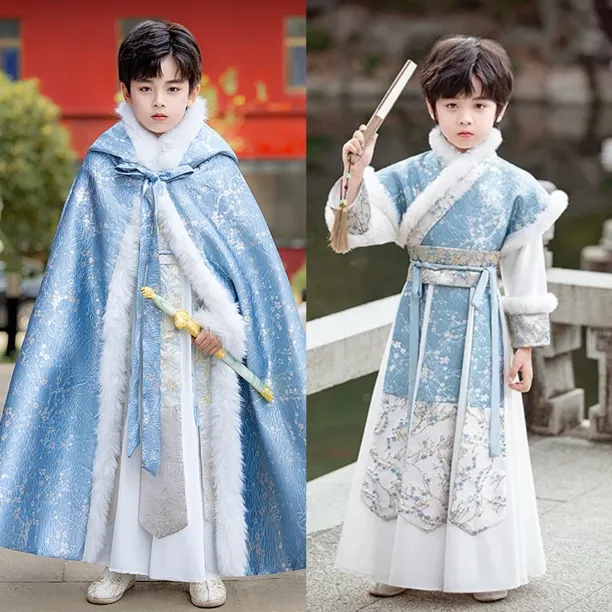 【长风】明制汉服男童冬季新款武侠酷帅风小男孩古风古装元旦演出服