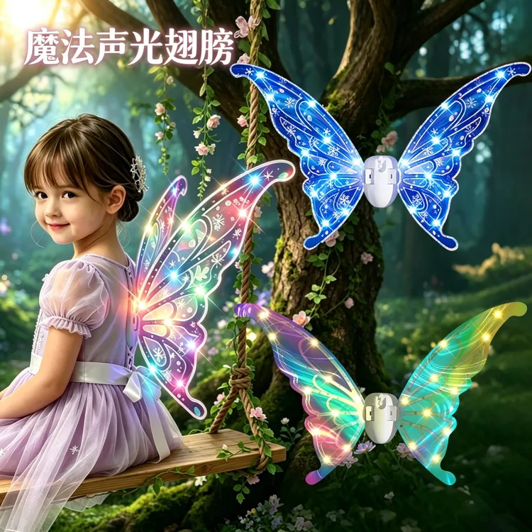 儿童早教机电动蝴蝶翅膀背饰早教机玩具女孩生日早教机点读学习