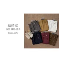 晴晴家-【文艺匹马棉】秋季韩系通勤休闲舒适直筒阔腿裤牛仔裤5588