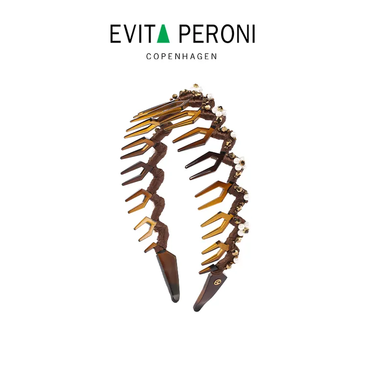 Evita Peroni/依慧达高级感发饰时尚珠绣皇冠发箍DB