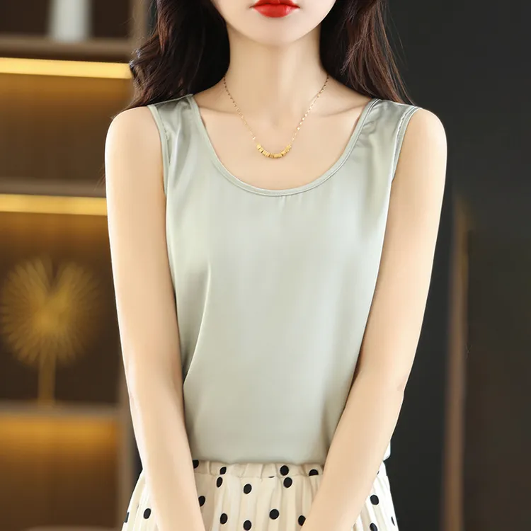 2025夏季新款女装大码服饰女士外穿打底内搭上衣冰丝吊带背心女夏