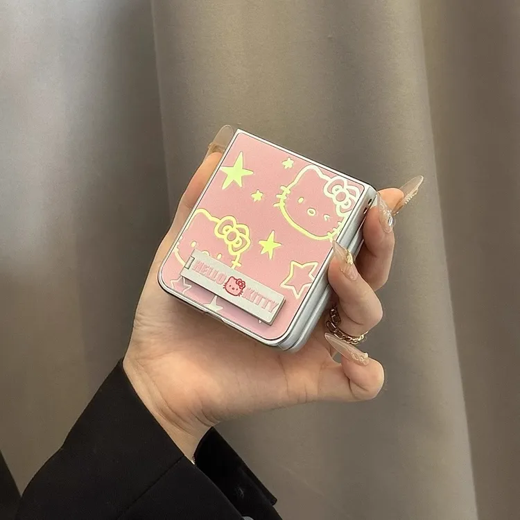 镭射星星猫适用小米mixflip手机壳新款华为Pocket2韩系少女zflip5