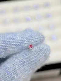 钛钢锆石耳饰 A747 红色女王切锆石4mm精致耳骨钉耳钉