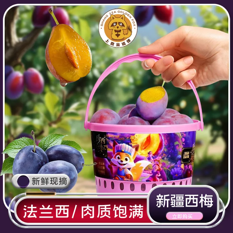 尝鲜 上嘉金狐狸新品新疆法兰西西梅当季鲜果坏果包赔