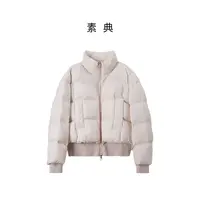 新品预热【25CS152】 厚款羽绒短款立领长袖拉链加厚简约保暖